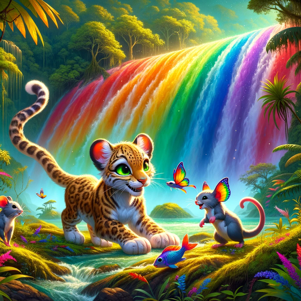 Fern The Leopard and the Rainbow Waterfall